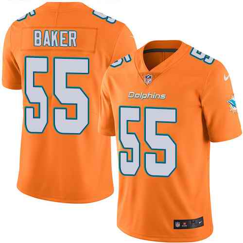 Nike Men & Women & Youth Dolphins 55 Jerome Baker Orange NFL Vapor Untouchable Limited Jersey,We sell and wholesale Nike Men & Women & Youth Dolphins 55 Jerome Baker Orange NFL Vapor Untouchable Limited Jersey on line form chian!